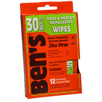 Ben's DEET 30 Tick & Insect Repellent Wipes