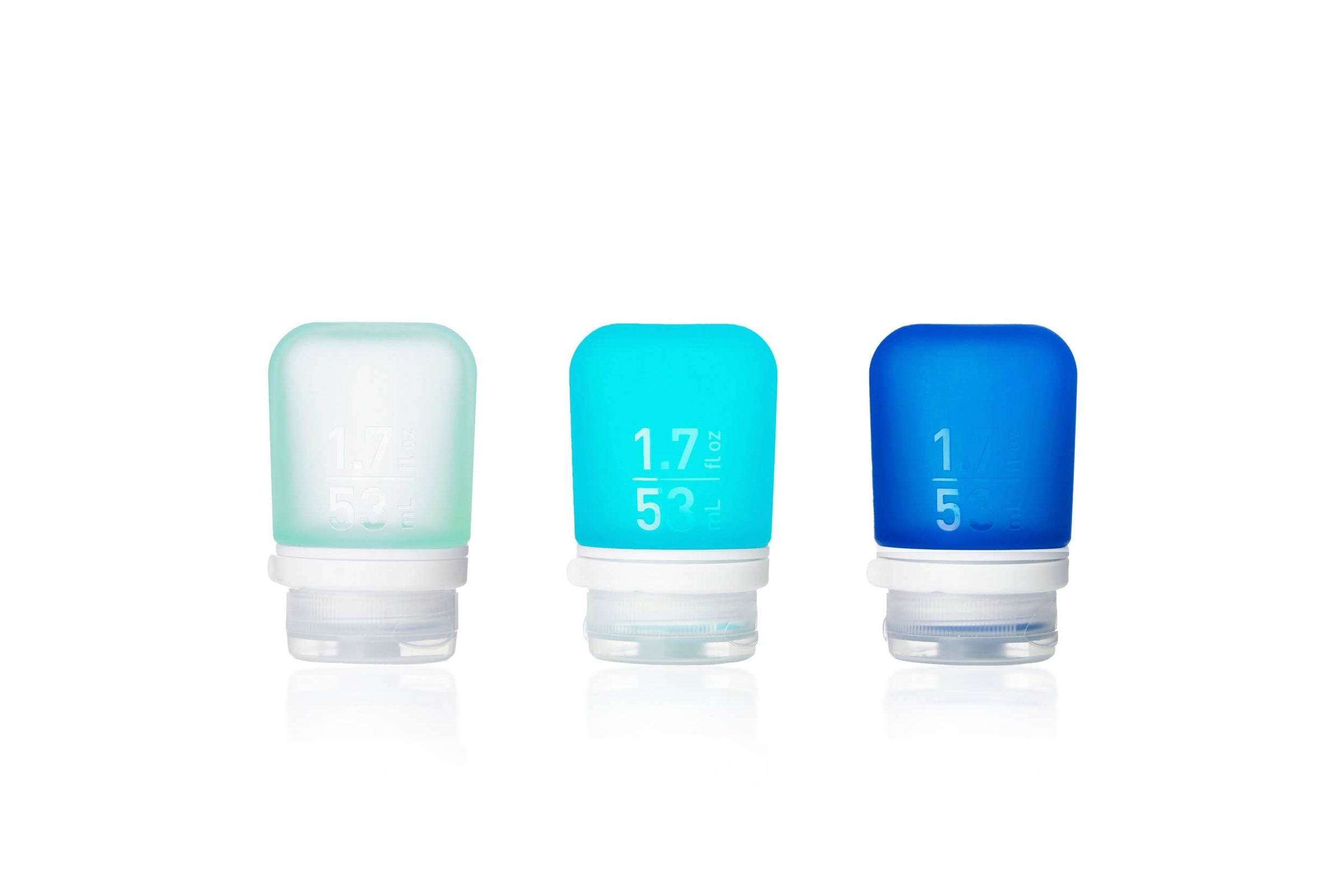GoToob+ 3-Pack Refillable Silicone Travel Bottles: Ocean / Small