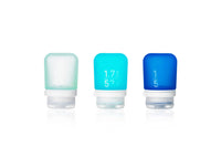 humangear GoToob+ 3-Pack Refillable Silicone Travel Bottles: Ocean / Large