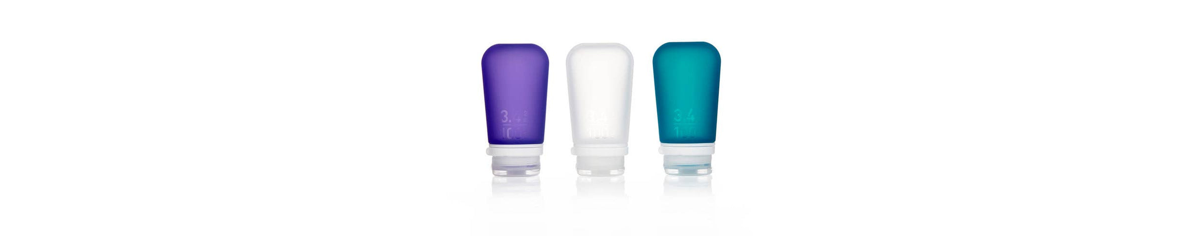 GoToob+ 3-Pack Refillable Silicone Travel Bottles: Ocean / Small