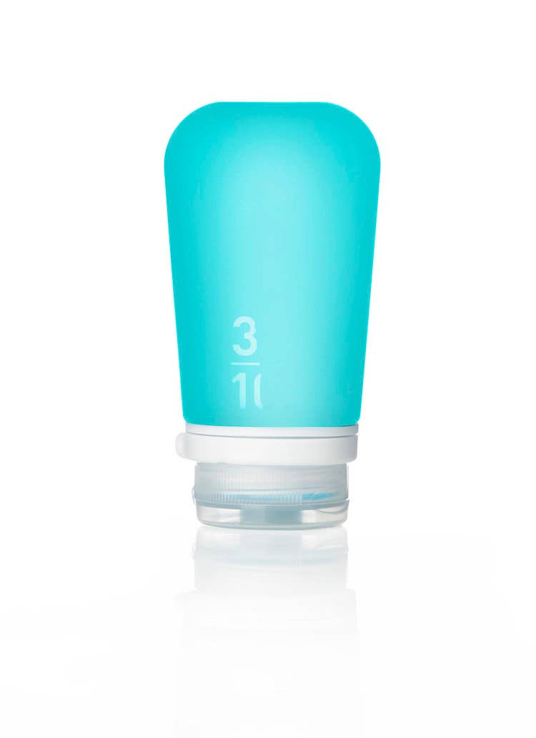 humangear GoToob+ Refillable Silicone Travel Bottles: Aqua / Large