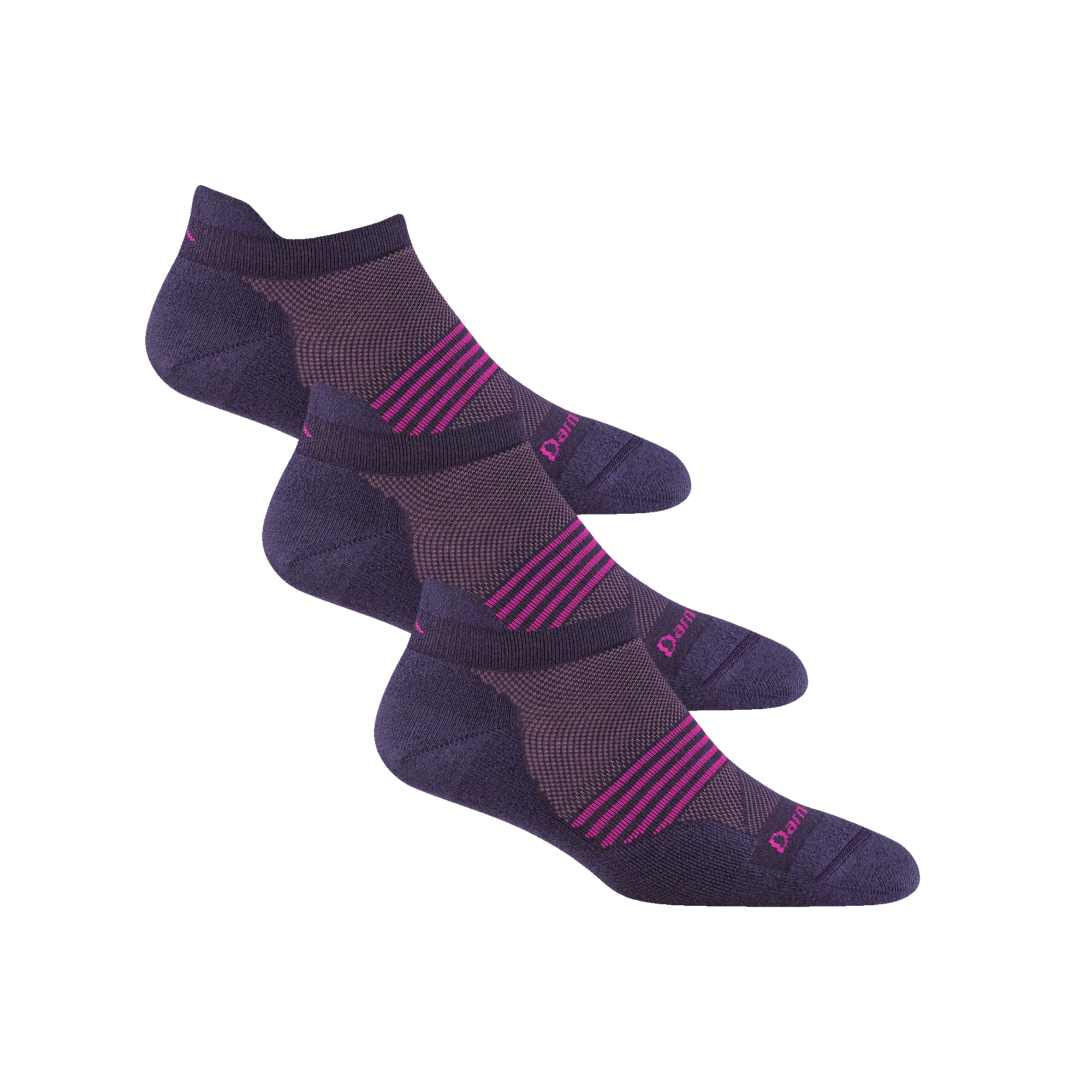 1112 Womens Run Element No Show Tab Lightweight With Cushion - Blackberry