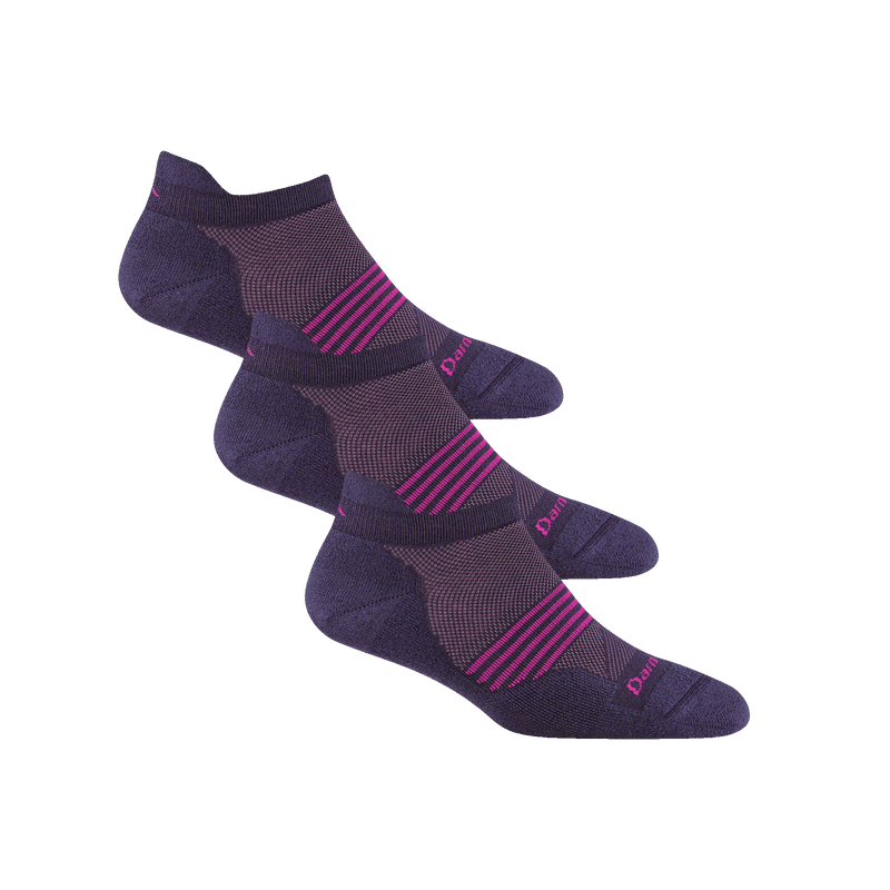 1112 Womens Run Element No Show Tab Lightweight With Cushion - Blackberry