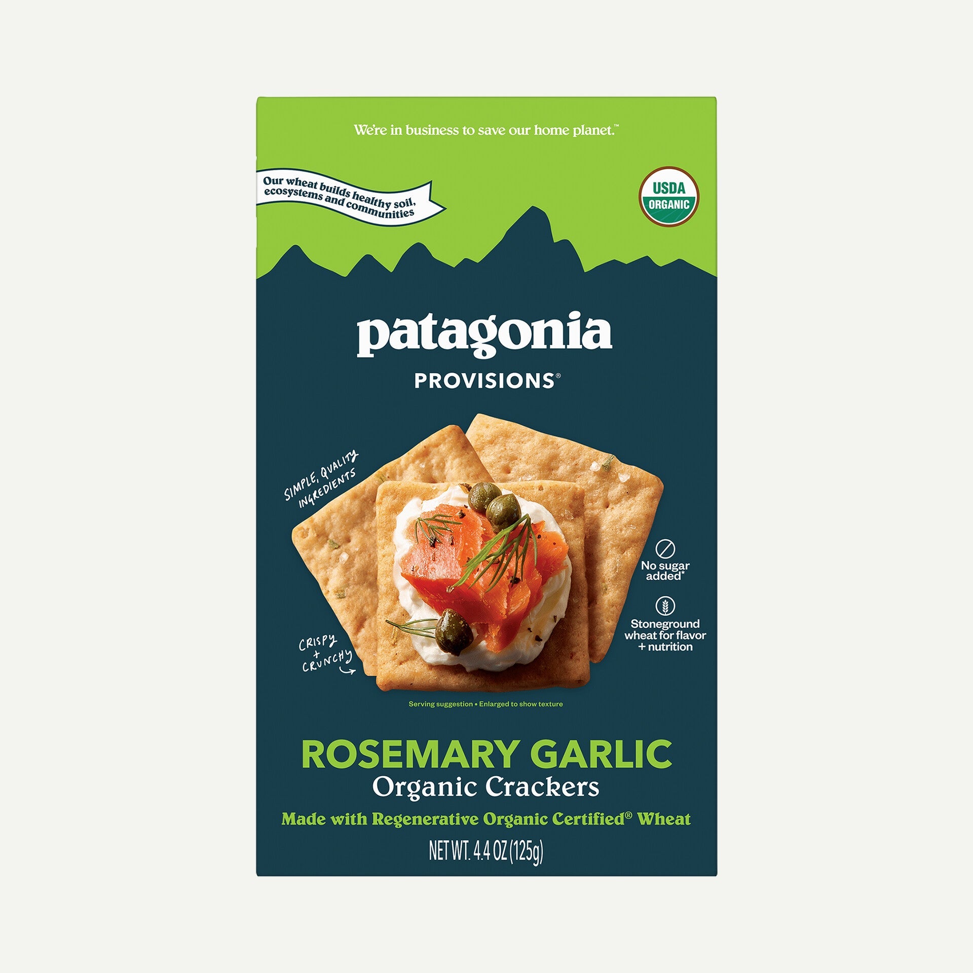 Organic Rosemary Garlic Crackers