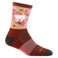 Darn Tough 5001 Critter Club Micro Crew Lightweight With Cushion Women's Hike Trek - Canyon