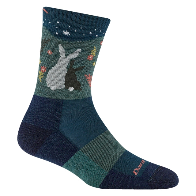 Darn Tough 5001 Critter Club Micro Crew Lightweight With Cushion Women's Hike Trek - Eclipse