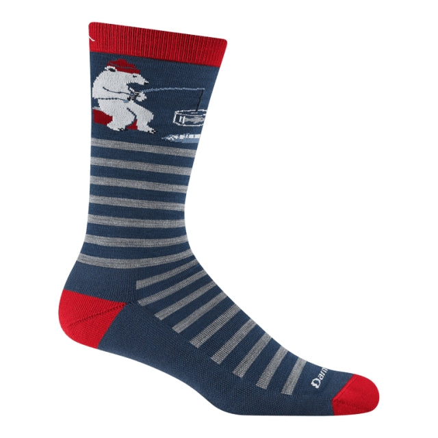 Darn Tough 6096 Men's Wild Life Crew Lightweight With Cushion - Polar Bear Lake