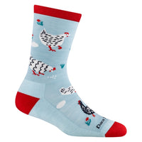 Darn Tough 6114 Women's Mother Clucker Crew Lightweight With Cushion - Skylight