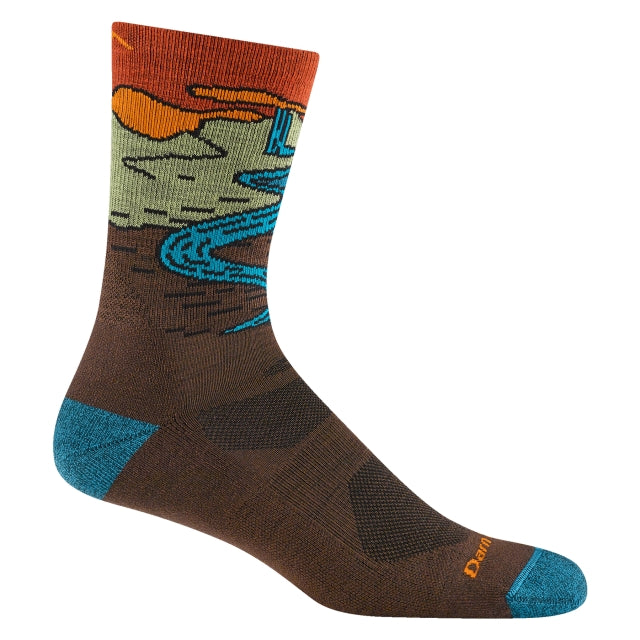 Darn Tough 5020 Men's Hike/Trek Chasing Waterfalls Micro Crew Lightweight With Cushion - Earth