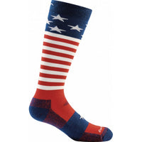Darn Tough 1846 Kids Captain Stripes Over-the-Calf Lightweight Ski & Snowboard Sock - Stars and Stripes