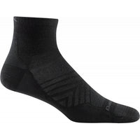 Darn Tough 1034 Men's Run Quarter Ultra-Lightweight Running Sock - Black