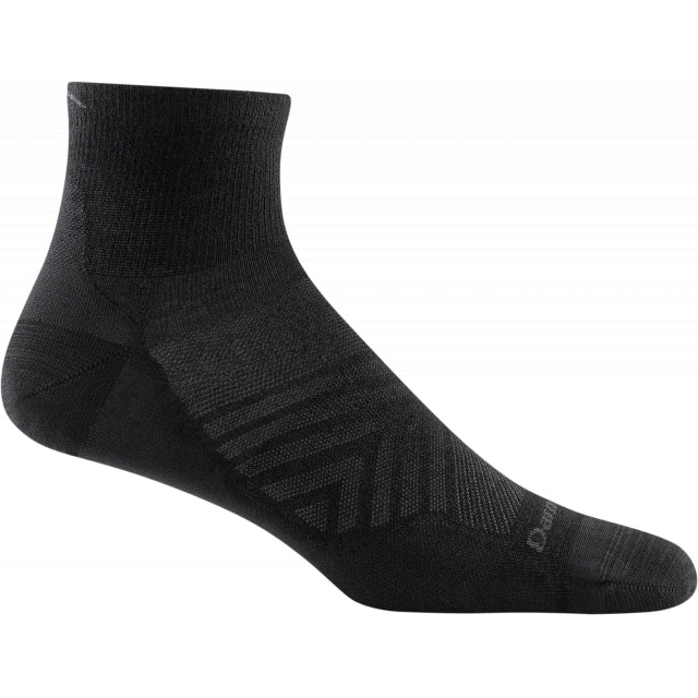 Darn Tough 1034 Men's Run Quarter Ultra-Lightweight Running Sock - Black