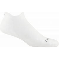 Darn Tough 1054 Run No Show Tab Ultra-Lightweight with Cushion Sock - White
