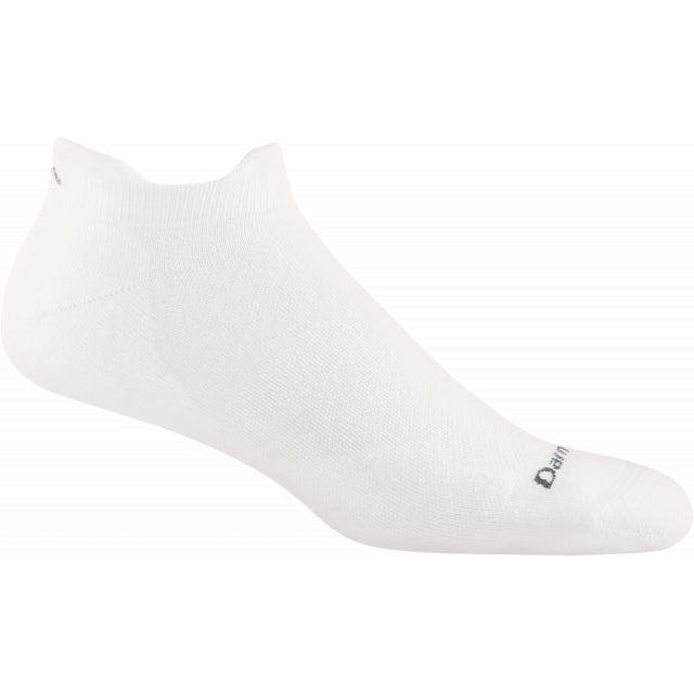 Darn Tough 1054 Run No Show Tab Ultra-Lightweight with Cushion Sock - White