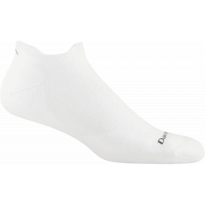 Darn Tough 1054 Run No Show Tab Ultra-Lightweight with Cushion Sock - White