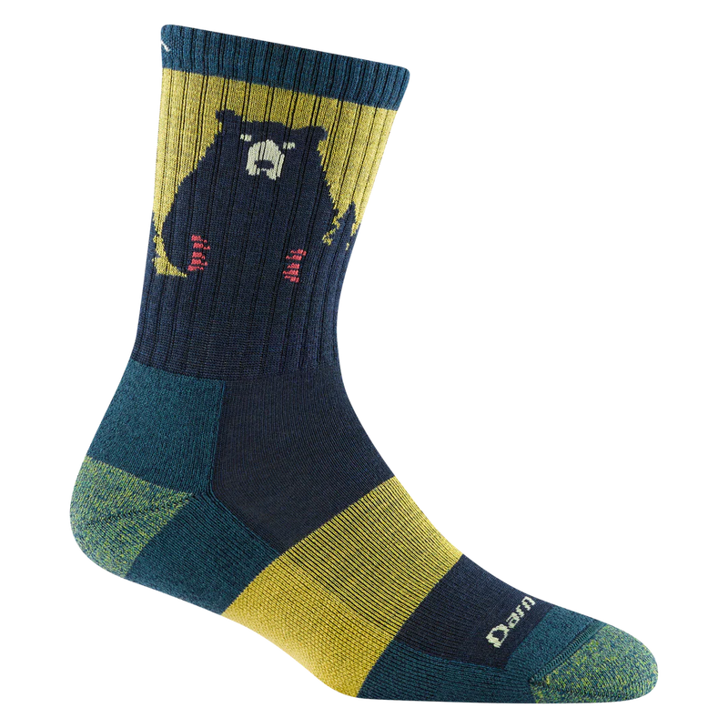 Darn Tough 1970 Women's Bear Town Micro Crew Lightweight with Cushion - Dark Teal