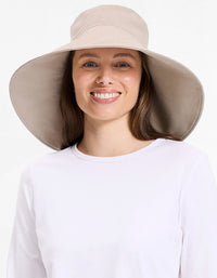 Ultra Wide Cotton Linen Hat Upf 50 - Natural / Natural
