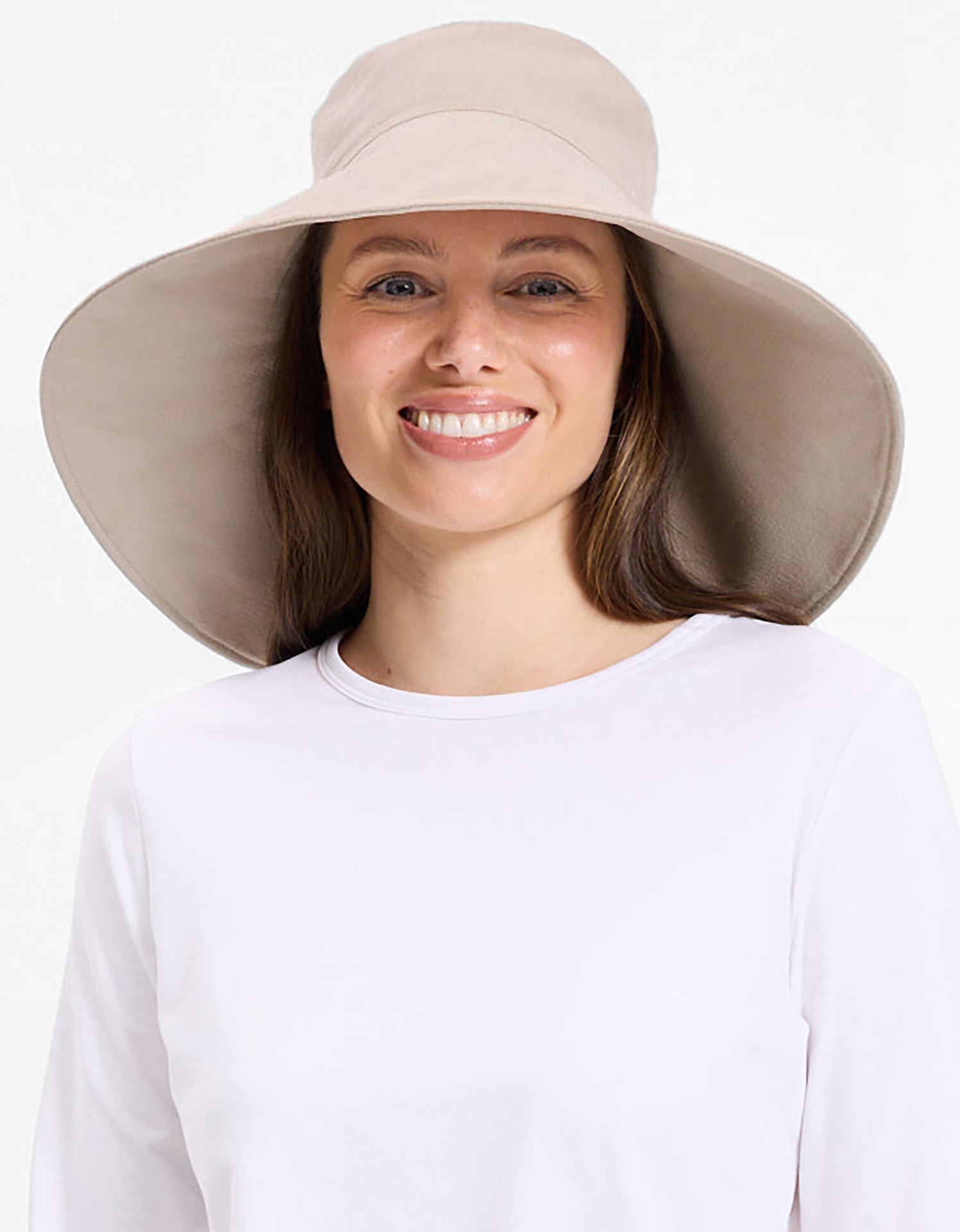 Ultra Wide Cotton Linen Hat Upf 50 - Natural / Natural