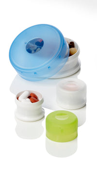 GoTubb 3-Pack - Reusable Storage Travel Container: Clear/Green/Blue / Medium