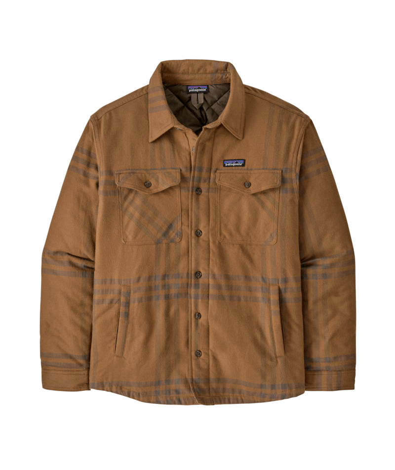 Patagonia Men's Lightweight Insulated Fjord Flannel Shirt - Defend: Deer Brown