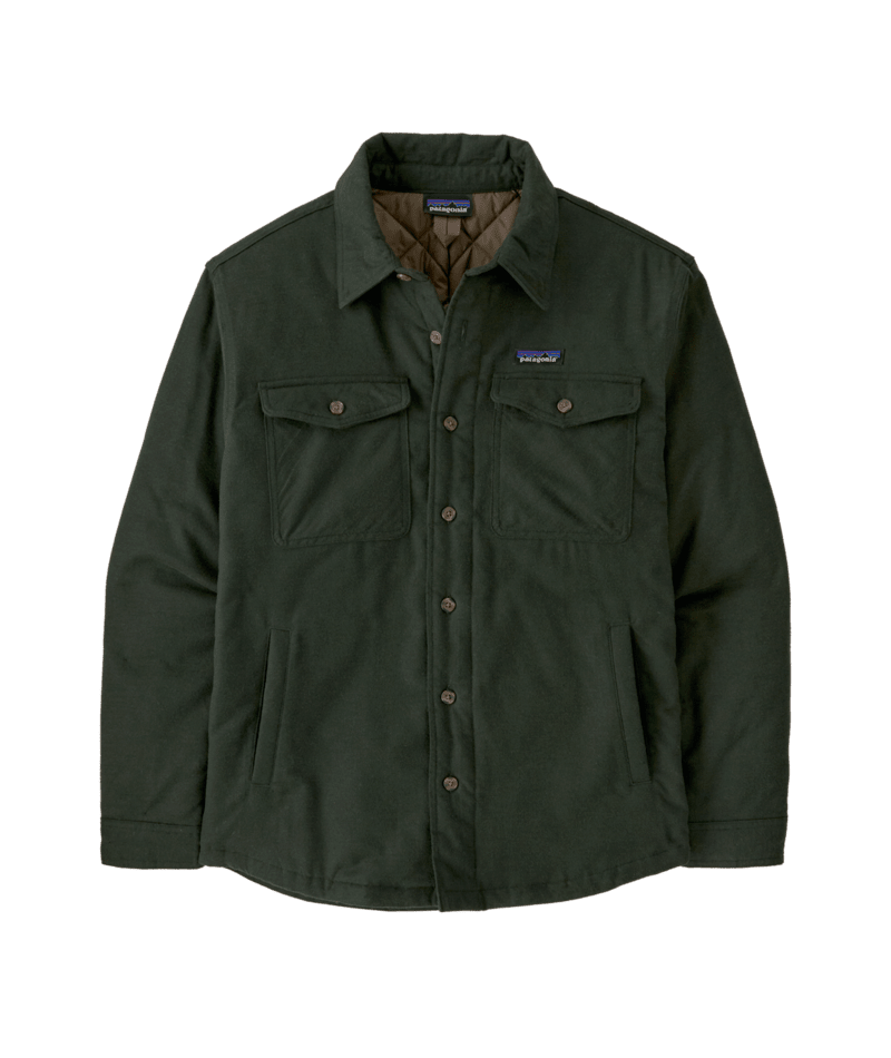 Patagonia Men's Lightweight Insulated Fjord Flannel Shirt - Old Growth Green