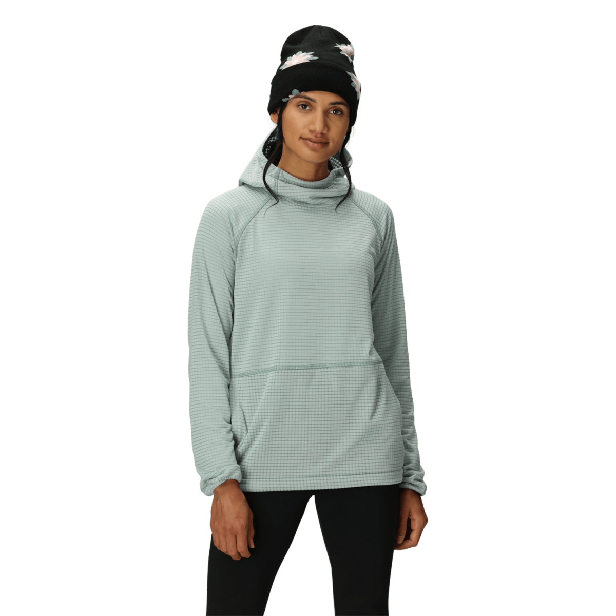 Womens Mission Grid Hoody - DUSTY MARINE