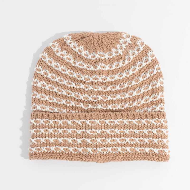 COAL Stria Beanie - Brown/White