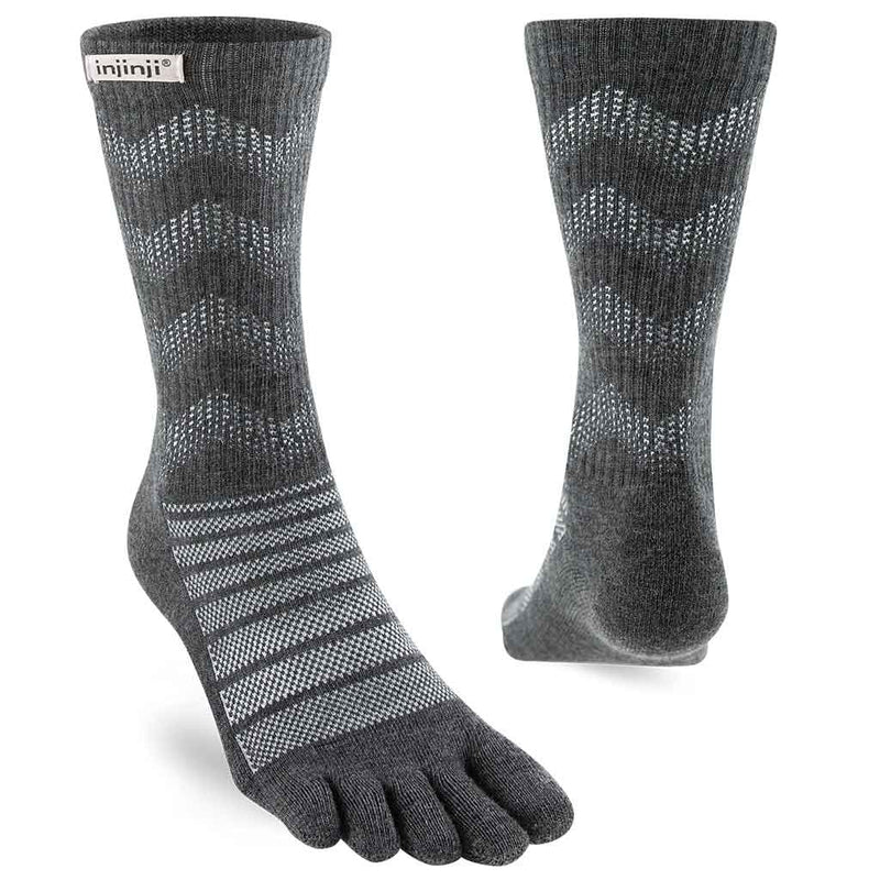 Outdoor Midweight Crew Performance Wool Socks - Slate