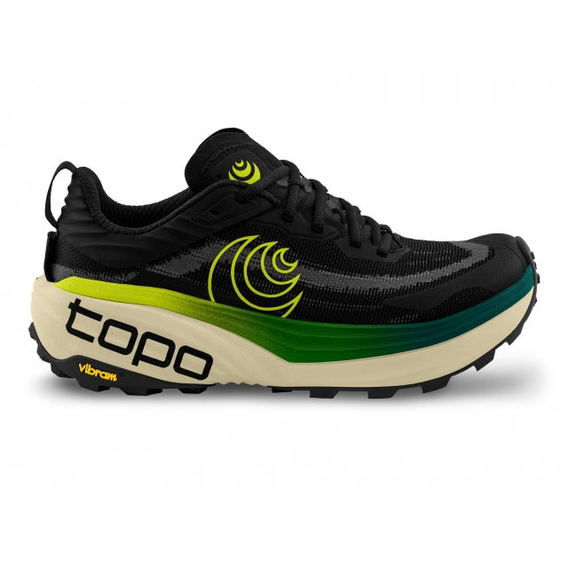 Topo Athletic Men's Vista Trail Running Shoe - Black / Lime