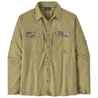 Mens Long Sleeved Self Guided Sun Shirt - Gumtree Green