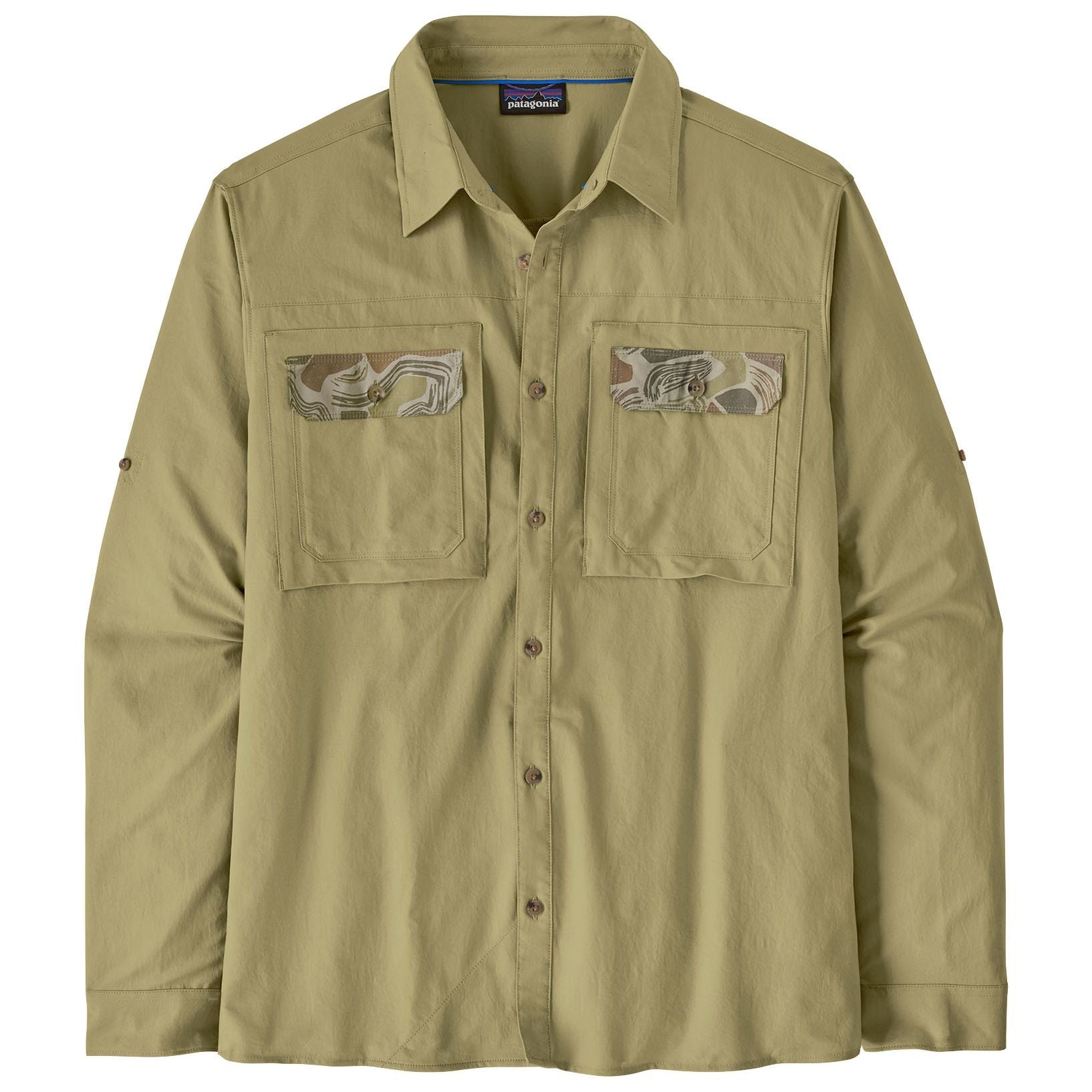 Mens Long Sleeved Self Guided Sun Shirt - Gumtree Green