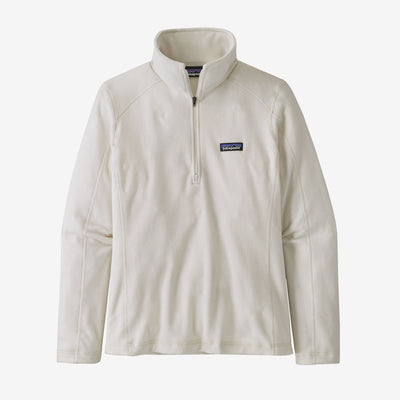 370636 Patagonia Womens Micro D 1 4 Zip - Birch White