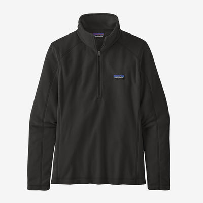 370636 Patagonia Womens Micro D 1 4 Zip - Black