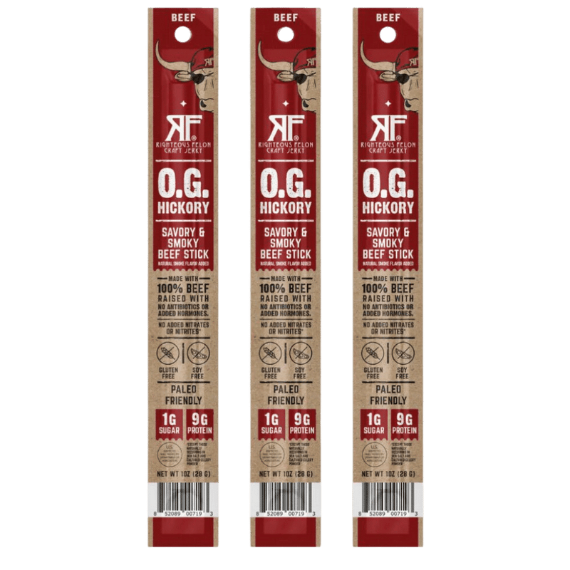 Righteous Felon O.G. Hickory Beef Stick