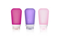 GoToob+ 3-Pack Refillable Silicone Travel Bottles: Ocean / Medium