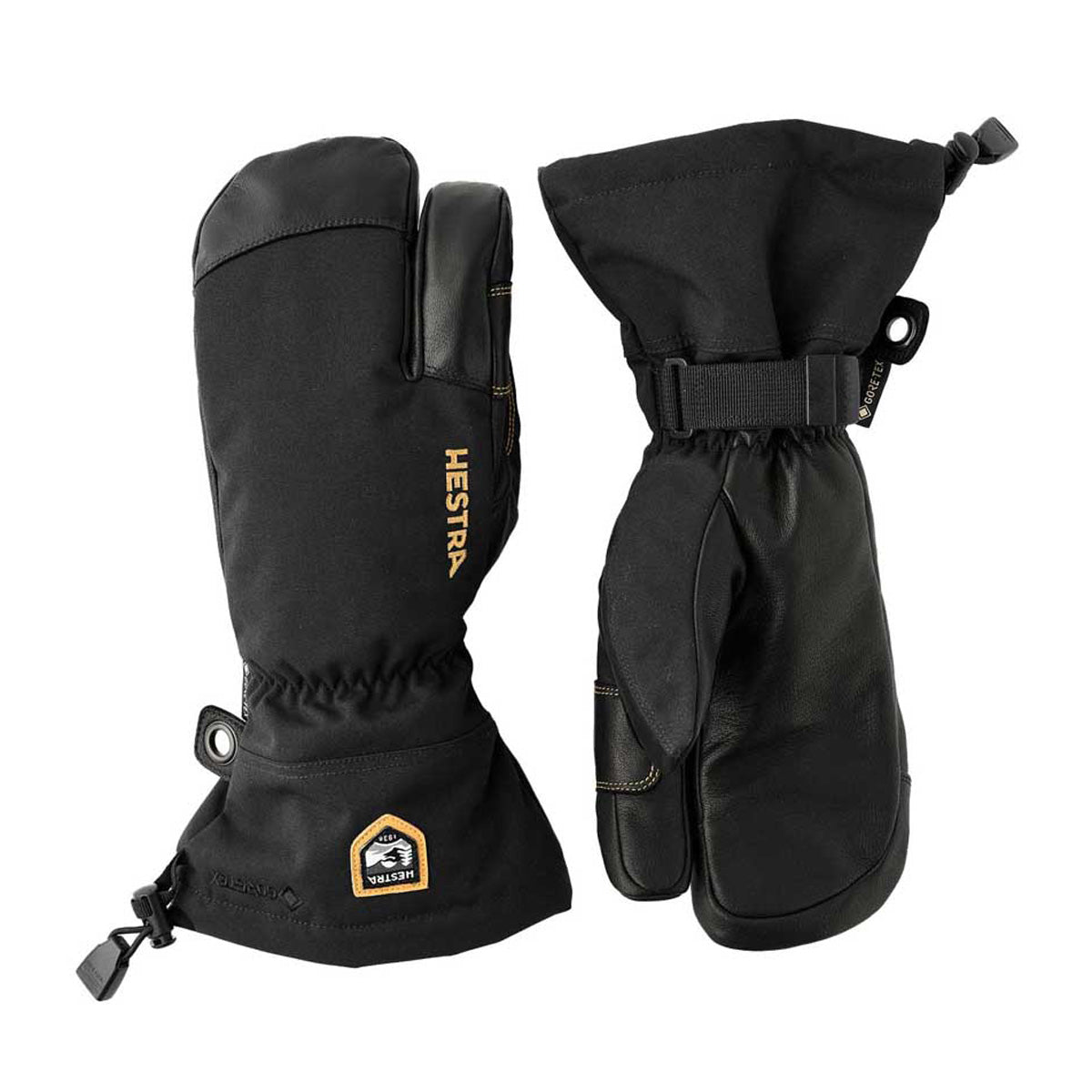 Hestra Army Leather Gore-Tex 3 Finger Glove - Black