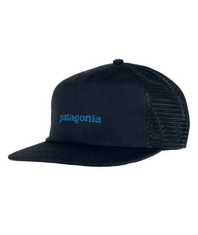 Patagonia Relaxed Trucker Hat - Text Logo: Ink Black