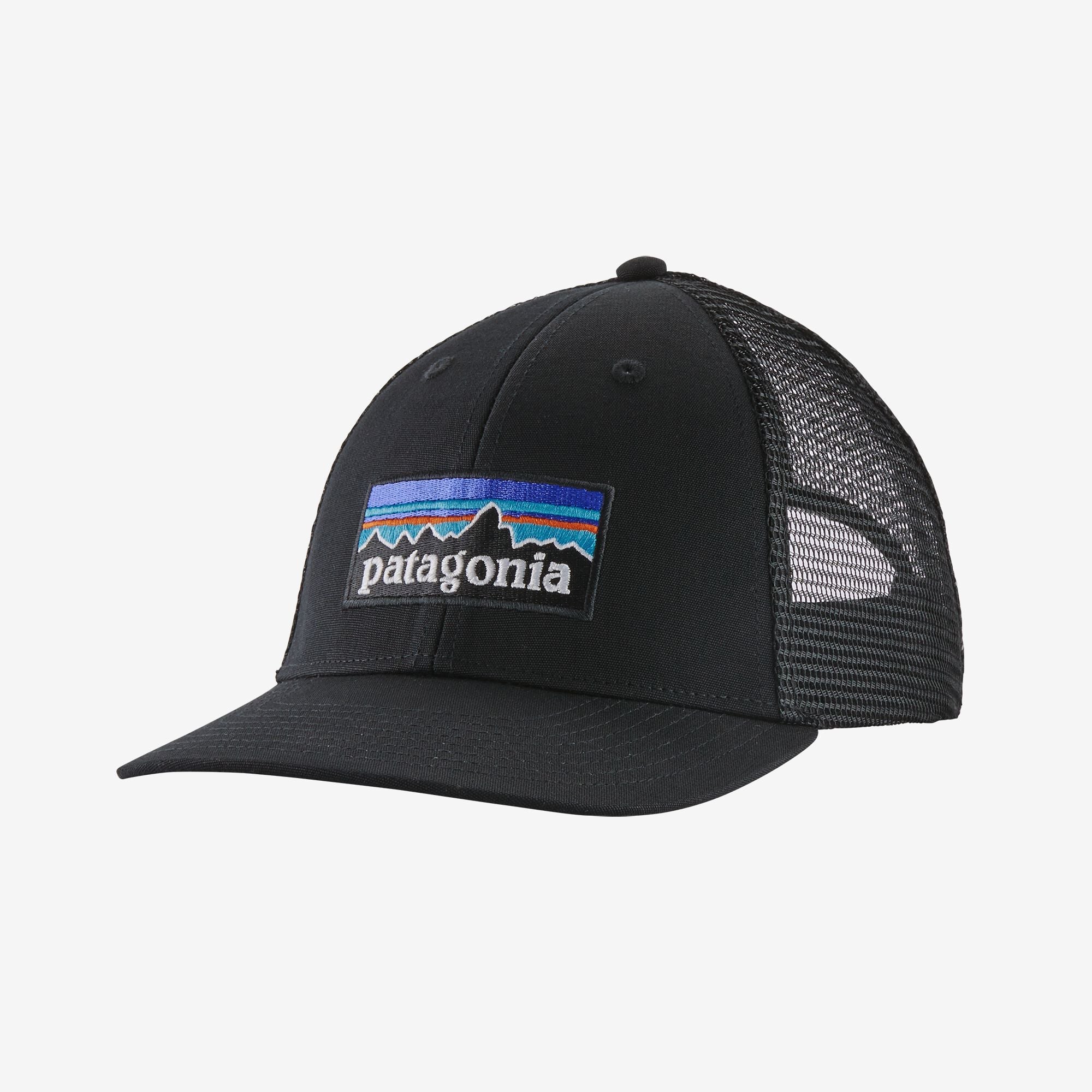557377 Patagonia P 6 Logo Lopro Trucker Hat - Black