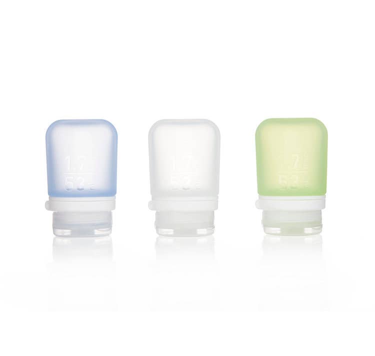 GoToob+ 3-Pack Refillable Silicone Travel Bottles: Ocean / Large
