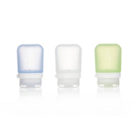 GoToob+ 3-Pack Refillable Silicone Travel Bottles: Ocean / Medium