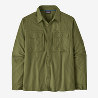 Mens Long Sleeved Self Guided Sun Shirt - Caper Green