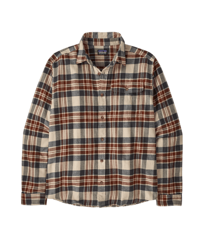 Patagonia Men's Long-Sleeved Lightweight Fjord Flannel Shirt - Paw: Dried Vanilla