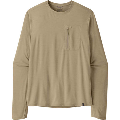 Mens Long Sleeved Cap Cool Sun Shirt - Seabird Grey - Light Seabird Grey X-Dye