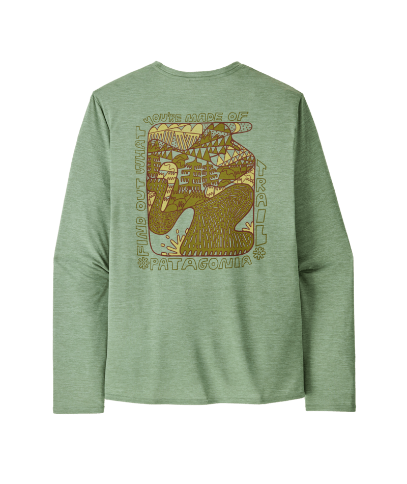 Men's Long-Sleeved Cap Cool Daily Graphic Shirt - Lands