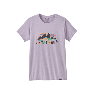 Patagonia Women's Capilene Cool Daily Graphic Shirt - Fitz Roy Superbloom: Foxglove Purple