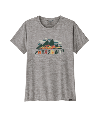 Patagonia Women's Capilene Cool Daily Graphic Shirt - Fitz Roy Foliage: Feather Grey