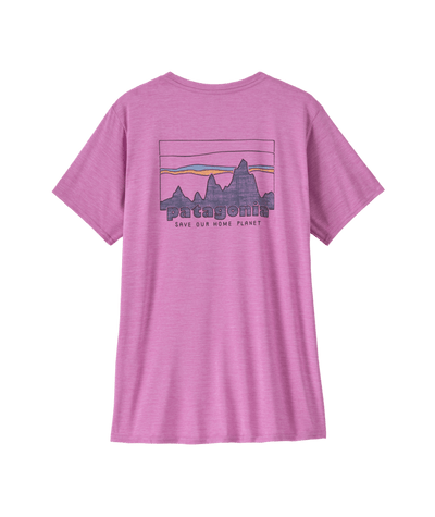 Patagonia Women's Capilene Cool Daily Graphic Shirt - '73 Skyline: Brisk Purple X-Dye