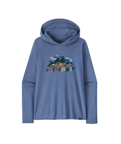 Patagonia Women's Cap Cool Daily Graphic Hoody - Fitz Roy Foliage: Current Blue X-Dye