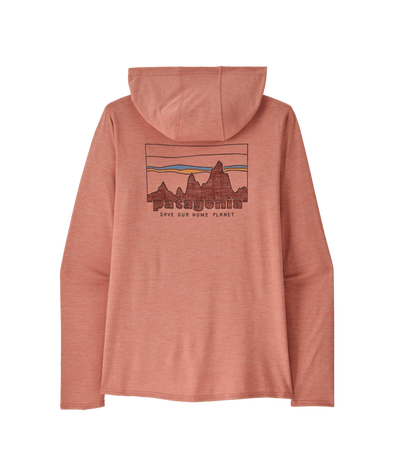 Patagonia Women's Cap Cool Daily Graphic Hoody - '73 Skyline: Moment Pink X-Dye