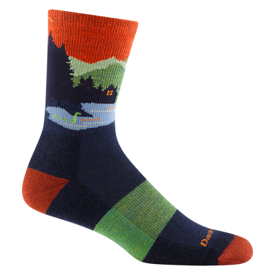 Mens 5014 Close Encounters Micro Crew Midweight With Cushion - Eclipse